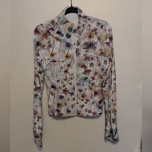 Lululemon Cropped Define Jacket Mood Wash Floral Multi 8